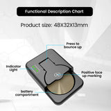 Elough Button Battery Charger For LIR1025/1220/1254/1620/1632/2016/2025/2032/2430/2450 Coin Lithium Batteries Type C Charger