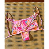 S - XL Printed Brazilian Bikini Women Swimwear Female Swimsuit Two-pieces Bikini set High Leg Cut Bather Bathing Suit Swim V8179