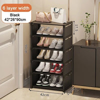 Multi-Layer Stackable Shoe Cabinet Shoes Storage Rack foldable free combination shoe rack For Entry Wall Corner Shoes Shelf
