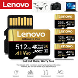 High Capacity Lenovo 512GB Memory Card Micro TF SD TF Cards SD Cards 128GB Class 10 32GB V30 for Driving Recorder/PC/Mac