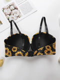 Women's Push Up Bra With Steel Rim Lingerie With Printed Pattern Sexy Lingerie Women's Daily Bra A3163