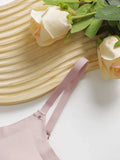 wire-free Soft Pink Women's Seamless Wireless Bra Comfortable Fit Invisible Underwear with Removable Pads for Sports Yoga Q011