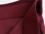 Foridol Autumn Winter Burgundy Satin Skirt Women Party Silk Skirt High Waist Straight Long Faldas Mujer Christmas Skirt