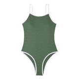 2026 One Piece Swimsuit Solid High Cut Swimwear Women Bathing Suit Female Swimming Summer Beachwear Bodysuit