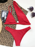 2026 Asymmetric One Shoulder Bikini Women Swimsuit Female Swimwear Two Pieces Bikini Set Hollow Out Bathing Suit Swim Beach Wear