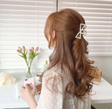 Pearl Claw Clips Crab Geometric Hairpins For Women Girl Korean Bow Hollow Hair Accessories Bath Clip Headwear Barrettes