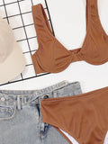 Bikini 2026 Sexy Coffee Push Up High Waist Swimwear Swimsuit Women Bikinis Set Bathing Suit Beach Bikini Taille Haute Banadores