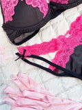 MOYISU New Release Contrast Bra Set | Demure & Sexy French Lace Bralette | Accentuates Small Chest Curves | Breathable Lingerie