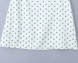 2026 Women Vintage Black White Polka Dot A-line Knee Length Skirt Sexy Low Waist Holiday Summer Skirts Slim Mini Skirts J7L2