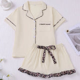 Women's Sleepwear 2026 New Summer Comfortable Pajamas Sets for Women Lapel Homewear Short Sleeve Shorts Set Pijamas Pajamas Set