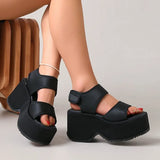 2026 Women's Wedge Heels Slides Height Increasd  High Heels Casual Woman Beach Sandals