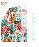 Sexy High Waisted Bikini 3 Pieces Floral Printed Swimsuit Size 3XL-S Women Bikini Set With Mesh Long-Sleeved Blouse Super Sales
