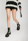 2025 Brand Fashion Women's Black Summer Gladiator Sandals Fashion Leisure Square Heels Casual Platform Shoes Big Size 43