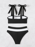 ZTVitality Sexy Patchwork Bikini Set 2025 New Arrival Biquini Bandage Padded Bra Push Up Swimsuit Women's Swimwear Beachwear