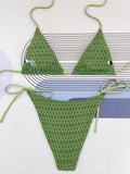 Halter Wrinkled Mini Micro Bikini Women Swimwear Female Swimsuit Two-pieces Bikini Set Brazilian Bather Bathing Suit Swim Lady