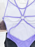 Wrinkled Criss Cross Backless Female Swimsuits One Piece Swimsuit Women Thong Swimwear High Cut Monokini Bathing Suit Swim Lady