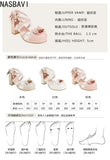Cross Strap Women High Heels Mary Jane Pumps Wedding Party White Pink Lace Princess Lolita Single Sandals Shoes Large Size 31-48