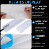 1Pc LED DRL Car Running Light Flexible Waterproof Strip Auto Headlights White Turn Signal Brake Flow Lights Car Styling 12V