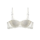 Women's Bras Sexy Lace Half Cup Push Up French Style Lingerie Solid Soft Deep V Top Breathable Comfortable Closure Thin Bralette