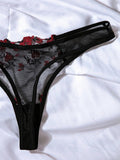 Fairy Bra Set Women Bralette 2-Piece Underwear Sets Floral Embroidery Steel Ring Bra And Panty Set