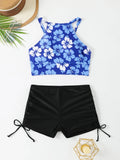2026 High Waist Bikini Women High Neck Swimsuit Printed Swimwear Female Padded Beachwear Bathers Bathing Swimming Swim Suit