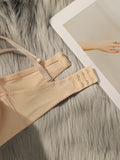 New Hot Selling Solid Color Daily 2-piece Set with Steel Rim push up Bra for Women Underwear Set J2611