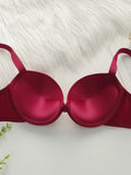 Thickened chest cushion, gathering and lifting underwear set red sexy 2-piece set preferred for dating and gift giving B2051
