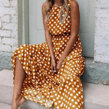 Women Dress Pullover Baggy Dot Print Vest Dress Long Dress for Women Clothing 2024 Summer Dresses Streetwear