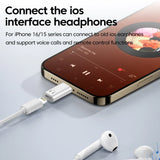 Elough Lightning to Type C Adapter For iPhone 15 16 iPad Wired Headset IOS Female to USB C Male Earphone Audio Converter AUX