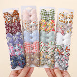 BABY BOWS 10Pcs/lot Candy Colorful Bowknot High Quality Cotton Printed Hair Clip Girls Kids Bangs Hairgripes Accessories