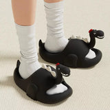 Women Dinosaur Slippers Summer Outdoor Indoor Shoes Soft Sole Non Slip Funny Slides Parent Children Home Floor Footwear