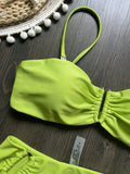 Bandeau Bikini Push Up Women Swimsuits 2026 Sexy Female Swimwear Brazilian Bikini Set Thong Biquini Swim Suits Solid Beachwear