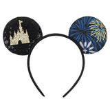 Disney Festival Party Cosplay Mouse Ears Headband 3.3" Ears Glitter Hairband Without Bow For Boys DIY Cartoon Hair Accessories