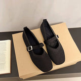 Women Flats Summer Trend Knitted Mary Jane Shoes for Woman Breathable Footwear Lightweight Casual Flat Shoes Zapatos De Mujer