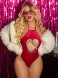 Valentine's Day Hot Girl Sexy Bodysuit Christmas Underwear