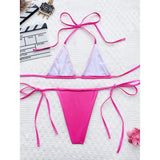 3 Colors New PU Faux Leather Halter Bikini Women Swimwear Female Swimsuit Bather Bathing Suit Swim Two-Pieces Bikini Set V6492B