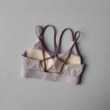 Women's yoga sports bra, integrated color blocking design with buckle sports bra