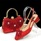 Doershow Italian Shoe and Bag Set New 2025 Women Shoes and Bag Set In Italy GREEN Italian Shoes with Matching Bag HW1-1