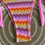Striped Halter Bikini Women Swimwear Female Swimsuit Two-pieces Bikini Set Padded High Cut Leg Bather Bathing Suit Swim Lady