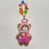 Korean diy handmade custom bear acrylic rope pendant plush doll pendant cute doll bag pendant