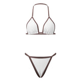2026 New Women 2 Piece Bikini Set Halter Bra Tops and Thongs Swimsuits Casual Sexy Bathing Suits for Beach Pool