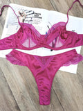 MOYISU Parisian Lingerie Set | Chantilly Lace & Mesh Cutouts | EU 85B Support | Effortless French Slimming Underwire Sexy Bras