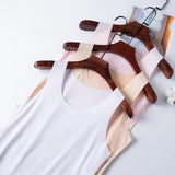 Women Bottoming Vest Sleeveless Ice Silk Seamless Stretchy Round Neck Dry Dry Cooling Camisole Summer Office Vacation Basic Top