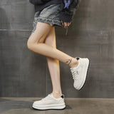 New Casual Flat Shoes Summer Running Shoes Women's Vulcanized Shoes Flat Lightweight Lace-up Fashion Lace-up Vulcanized