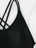 2025 Sexy Criss Cross Backless Female Swimwear One Piece Swimsuit Women Monokini High Leg Cut Bather Bathing Suit Swim Beachwear