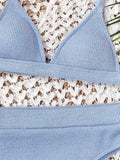 S - XL Sexy Female Swimsuit High Waist Bikini Women Swimwear Two-Pieces Bikini Set Ribbed Bather Bathing Suit Swim V2328