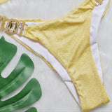 2 Colors Sexy Bikini Women Luxury Crystal Diamond Shining Fabric Swimwear Swimsuit Bikinis Set Bathing Suit Beach Bikini Female