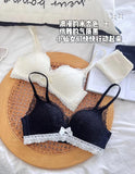 Anime Bralette Set Japanese Lace Bra Wireless Small Bust Women Sexy Triangle Cup Seamless Comfort Spring Summer MOYISU Sexy Bras