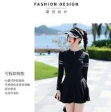 New Women's Split Style Swimsuit for Slimming, Belly Covering, and High-end Sports Style