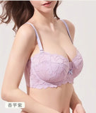 Full Bust French Lace Bralette Wireless Support for Women Plus Size Full Coverage T-Shirt Bra Anti Sagging Comfort MOYISU Sexy